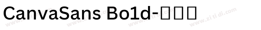 CanvaSans Bo1d字体转换